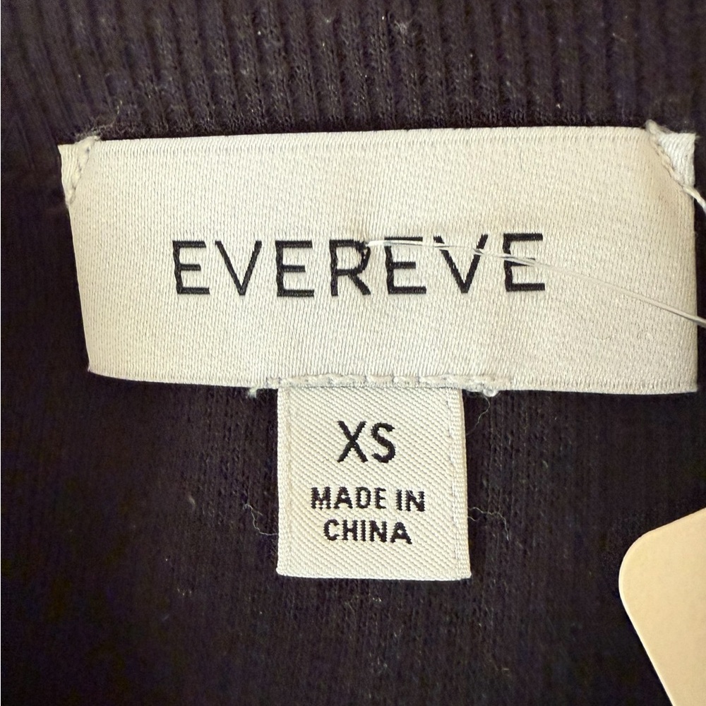 Evereve Black Ribbed Collared Tank - Picture 4 of 5